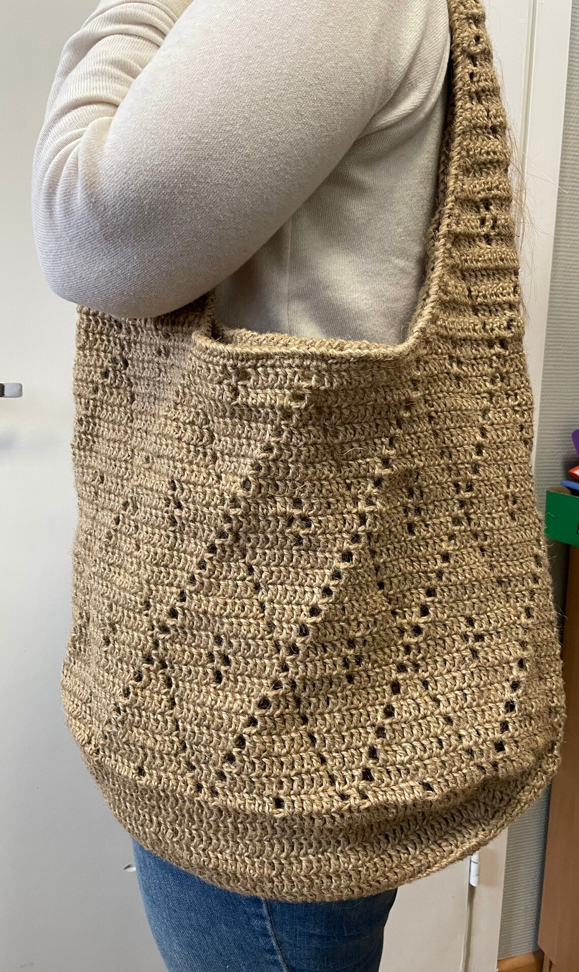 Large crochet tote bag Etsy