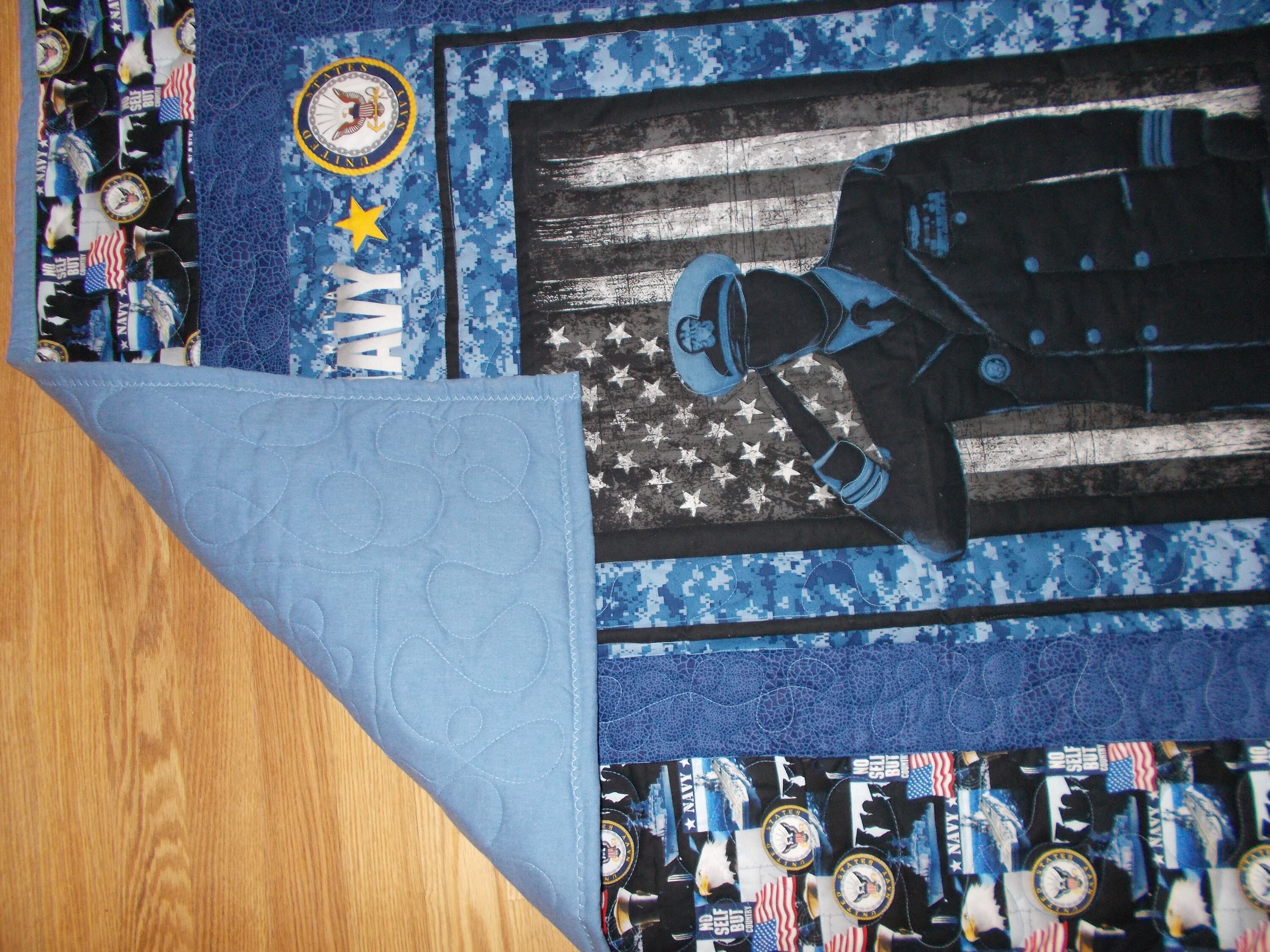 Navy Quilt Etsy