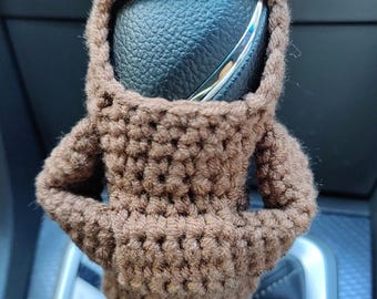 Crochet Gear Shift Hoodie,Universal Car Shift Knob Cover,Mini Hoodie for Car Shifter,Automotive Interior Cute Gadgets,Car Decorations