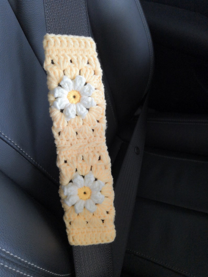 Crochet Daisy Steering Wheel Cover for Women With Etsy