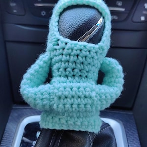 Crochet Gear Shift Hoodie,Universal Car Shift Knob Cover,Mini Hoodie for Car Shifter,Automotive Interior Cute Gadgets,Car Decorations
