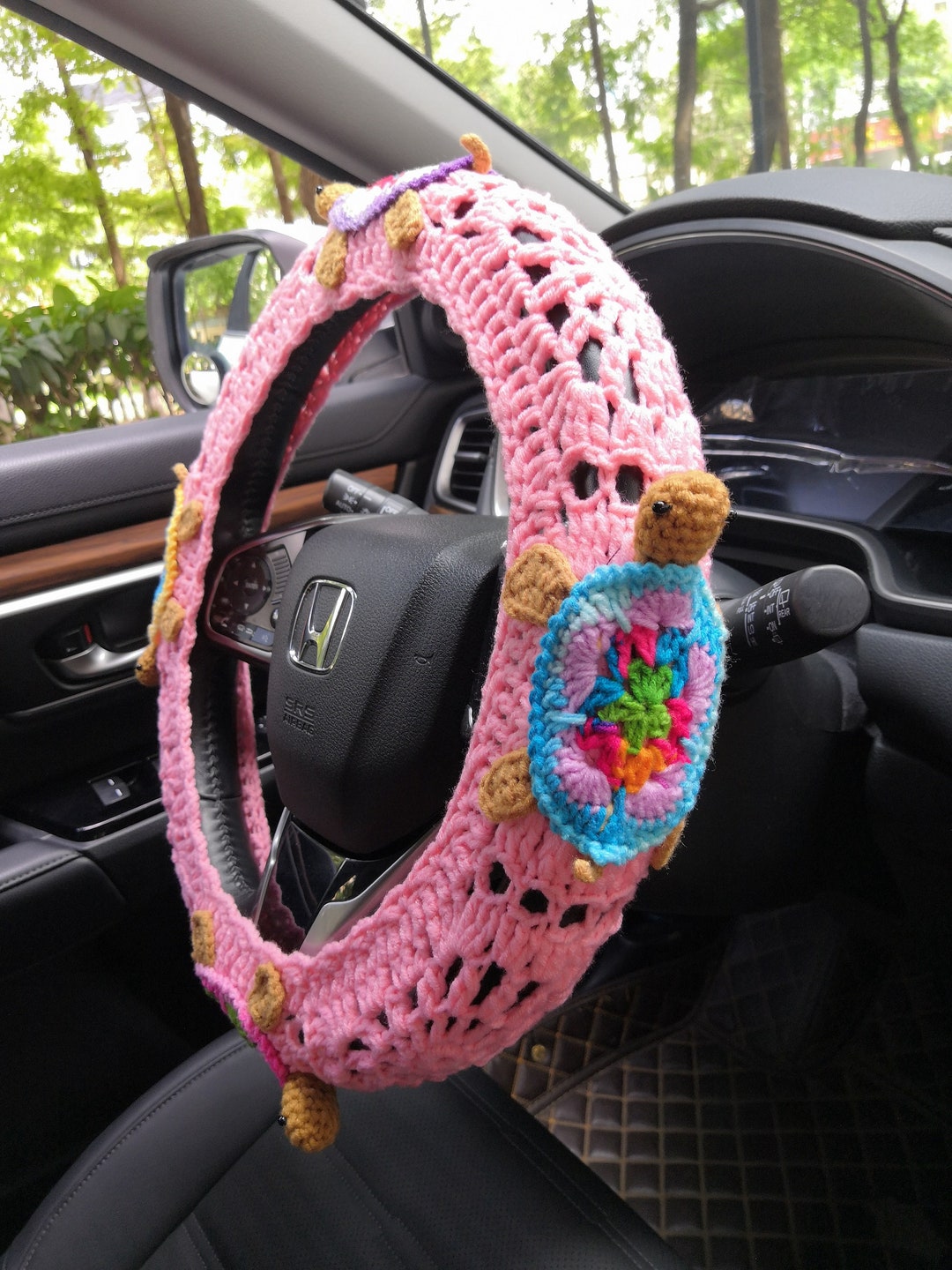 Car Steering Wheel Covercrochet 3D Sea Turtle Steering Wheel Etsy