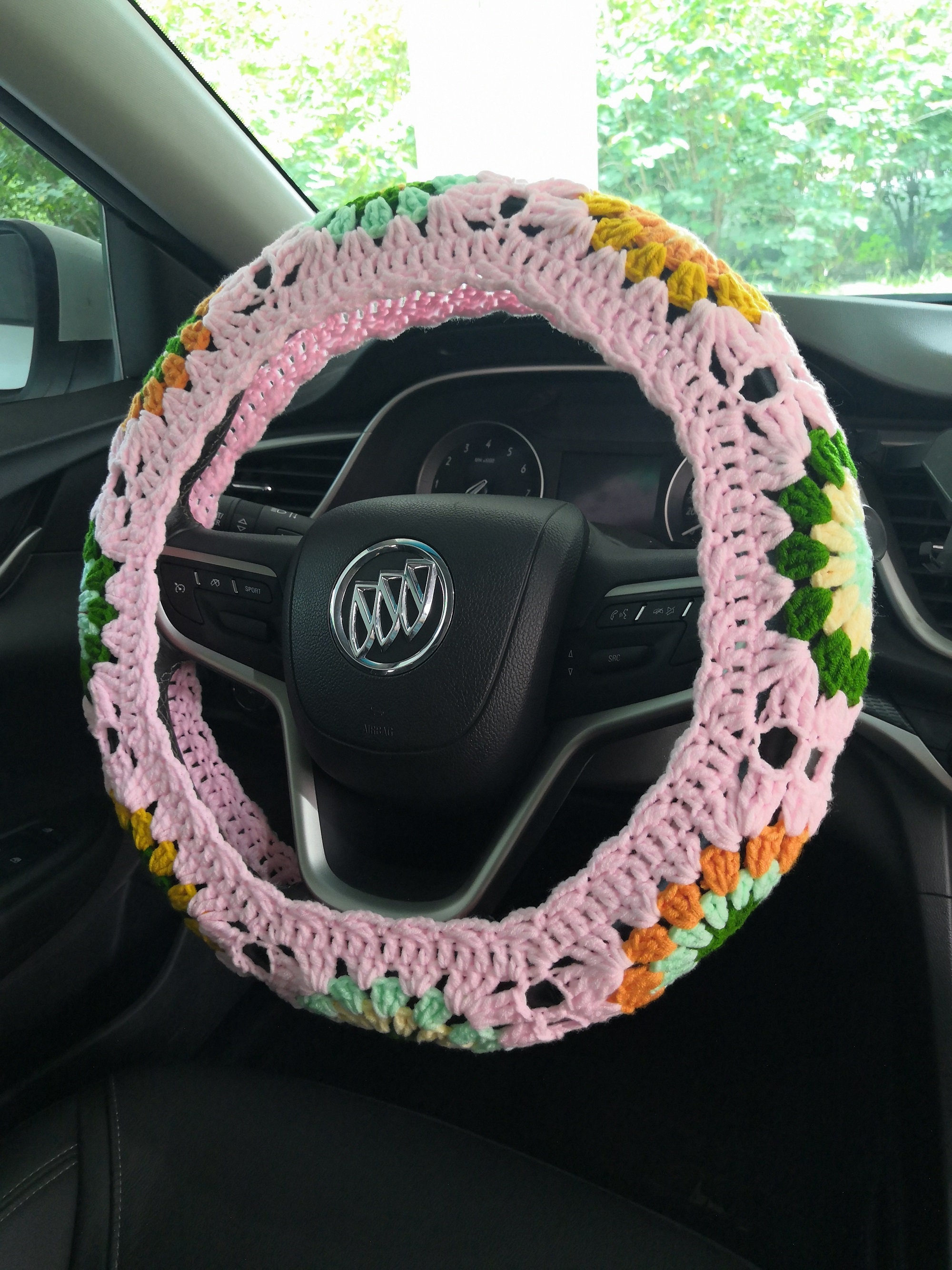 Crochet Daisy Steering Wheel Cover for womenSteering Wheel Etsy