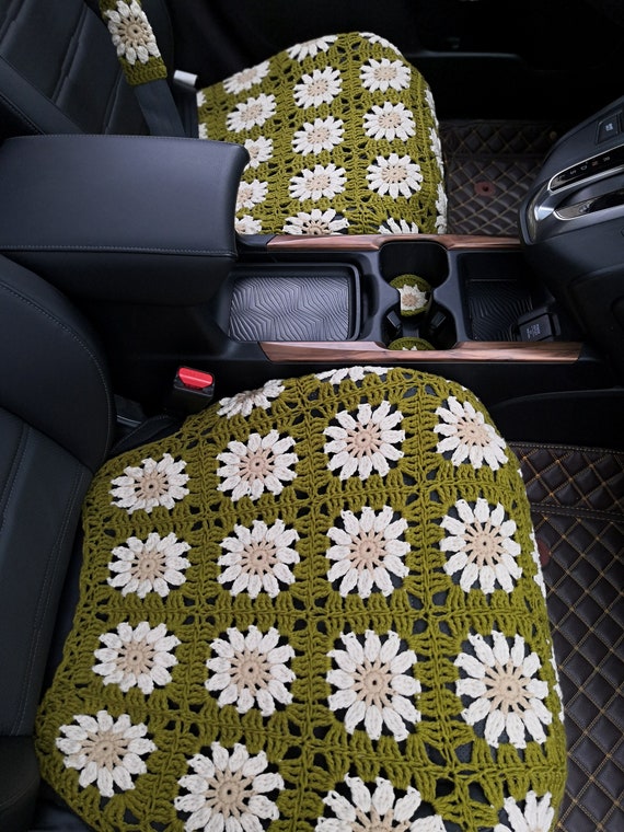 Auto Sitzbezug,Sunflower Sitzbezüge,Auto Vordersitz Kopfstütze Bezüge  Autozubehör Geschenke,Boho Car Interior Design,Auto Dekor Cover - .de