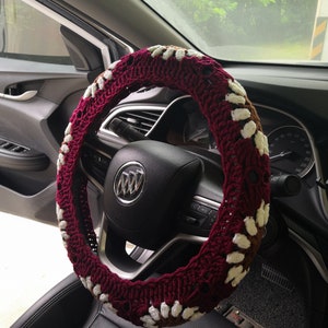 Steering wheel cover,Sunflower steering wheel cover,Crochet steering wheel cover,Seat belt cover,Women car accessories,Seat covers for car image 4