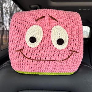 Car Headrest Covers,Crochet Cute Car Headrest Cover,Car Decor Cover seat Headrest cover,Car interior Accessories