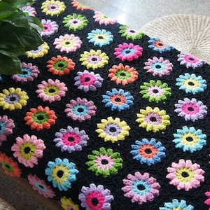 Granny Square blanket,Crochet granny square blanket,granny blanket,crochet afghan blanket,Crochet flower blanket,Mr and Mrs crochet blanket