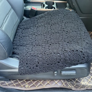 Handmade Crochet Flower Car Front Seat Covers,Car Decor Cover,Car interior Accessories decorations,Black,custom seat cover,gift for women