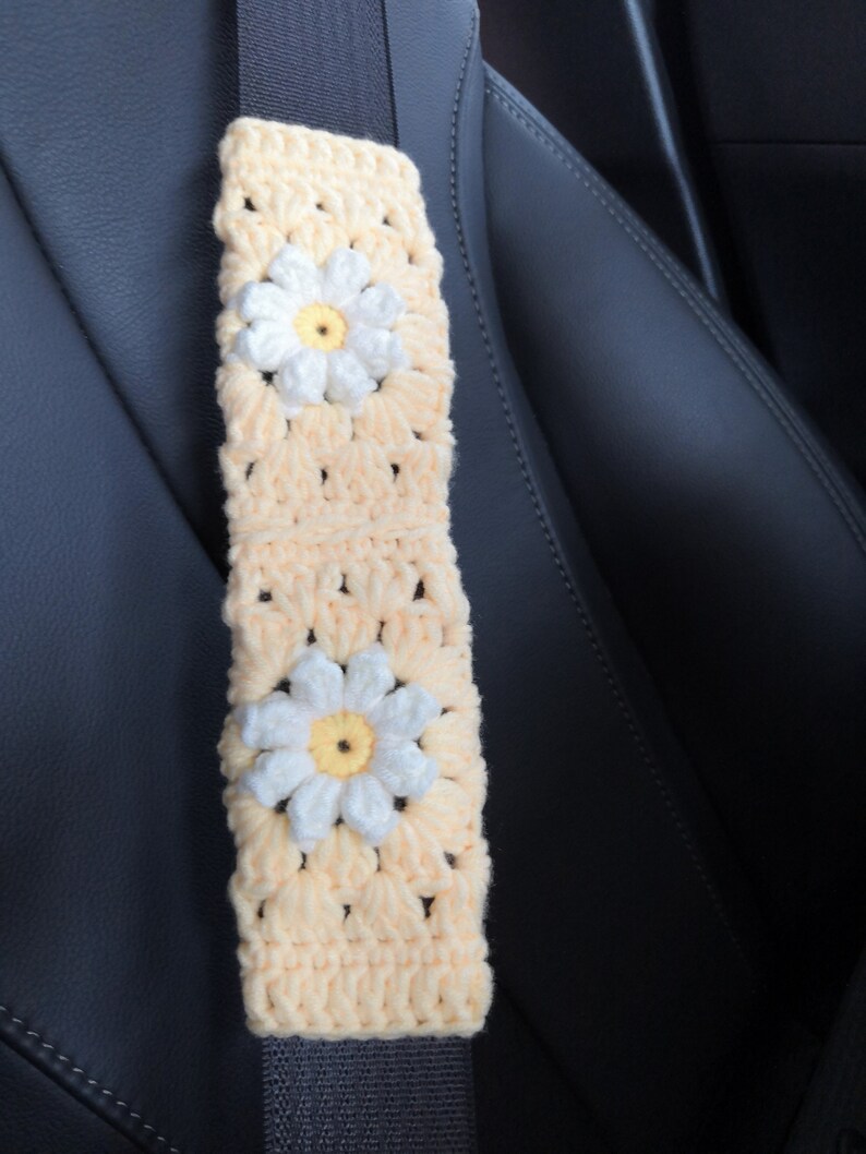 Crochet Daisy Steering Wheel Cover for Women With Etsy