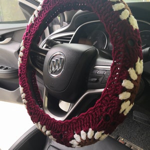 Steering wheel cover,Sunflower steering wheel cover,Crochet steering wheel cover,Seat belt cover,Women car accessories,Seat covers for car A  wheel cover