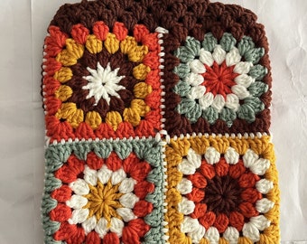 Crochet Rainbow Sunflower 2L Hot Water Bottle Cover