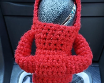 Bluza z kapturem na dźwignię zmiany biegów, uniwersalna osłona gałki zmiany biegów, mała bluza z kapturem na dźwignię zmiany biegów, urocze gadżety do wnętrza samochodu, dekoracje samochodowe