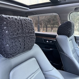 Crochet Headrest Covers,Handmade Crochet Flower Headrest Covers Set,Car Decor Cover seat Headrest Covers