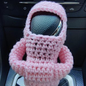 Crochet Gear Shift Hoodie,Universal Car Shift Knob Cover,Mini Hoodie for Car Shifter,Automotive Interior Cute Gadgets,Car Decorations