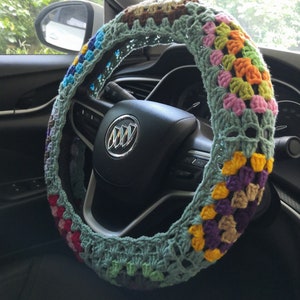 Steering Wheel Cover,Granny Square Steering Wheel Cover,Crochet Steering Wheel Cover,Steering Wheel Cover For Women,Crochet car accessories