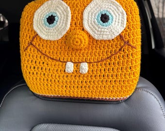 Car Headrest Covers,Crochet Cute Car Headrest Cover,Car Decor Cover seat Headrest cover,Car interior Accessories