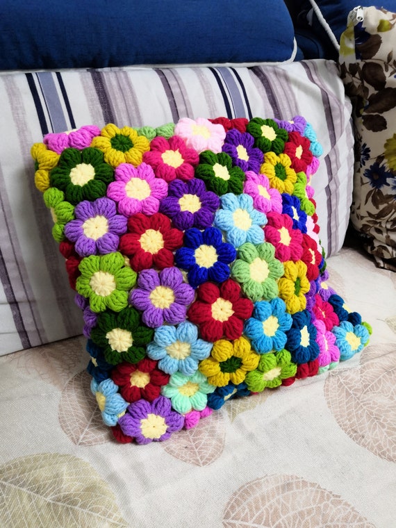 HOSNYE Federa Per Cuscino 50x50 Cm Con Fiori E Uccelli - Stile Art Nouveau Vintage, Cuscino Decorativo In Lino Per Divano E Letto, Cerniera Nascosta