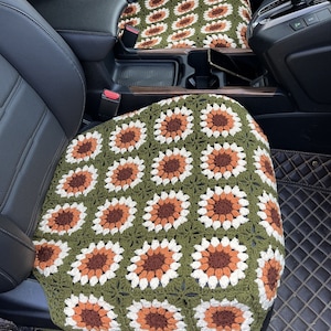 Funda de asiento de coche, funda de cojín para asiento delantero inferior, funda de asiento de coche, funda de crochet para asientos de coche, decoración de coche, accesorios de decoración interior de coche