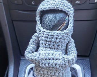 Crochet Gear Shift Hoodie: Car Shifter Knob Cozy, Customizable