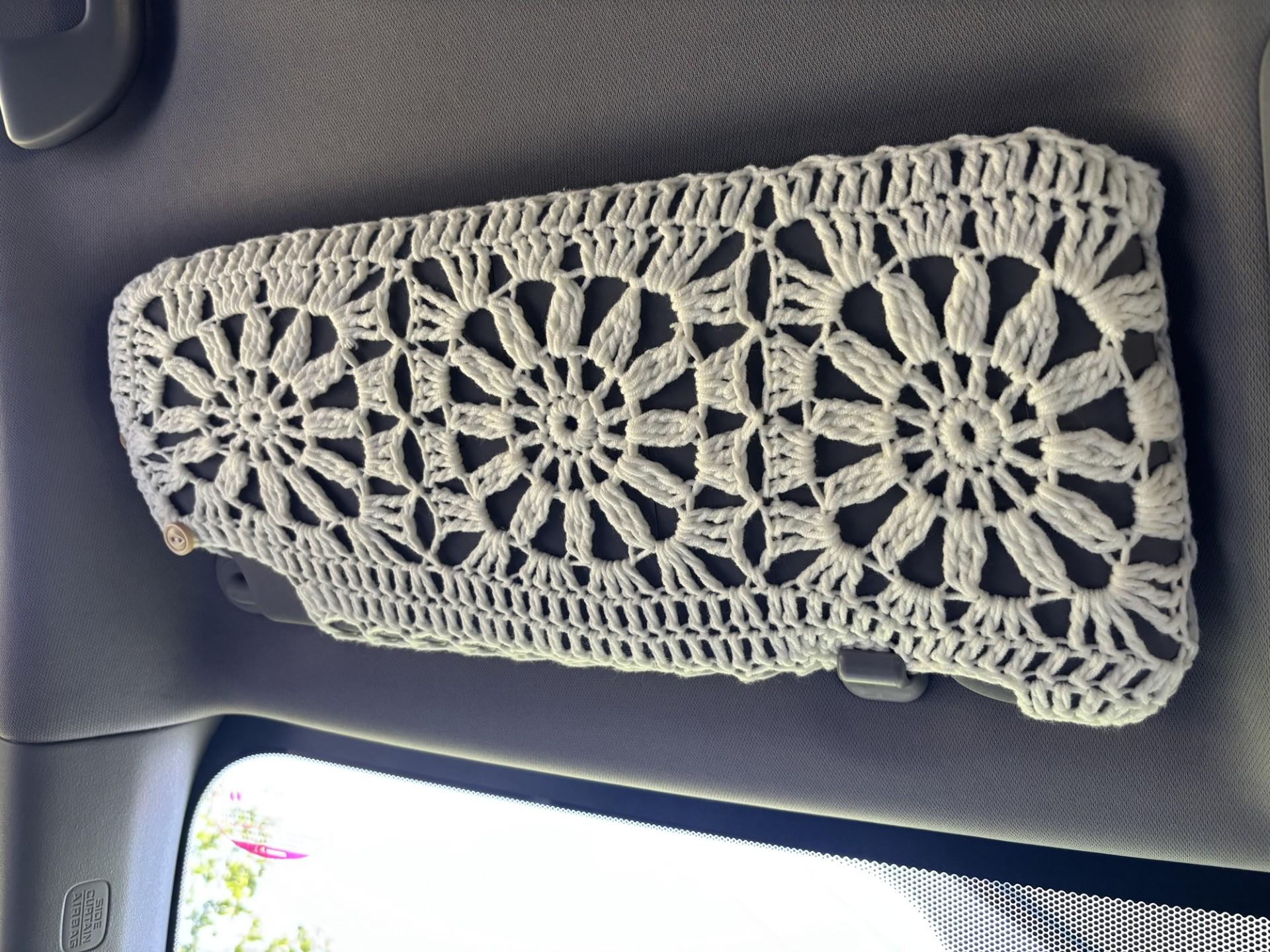 Sunflower Crochet Sun Visor Covers,Car interior Accessories decorations,custom cover,gift for women