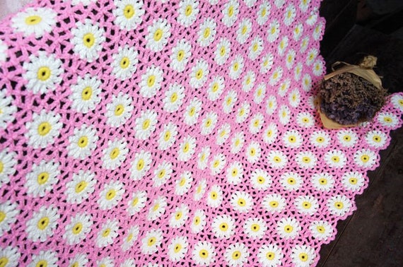 Gänseblümchen häkeln Decke, häkeln Decke, Oma Platz Decke, häkeln  afghanischen werfen, häkeln Babydecke, handgemachte Decke, Geschenkdecke -   Österreich