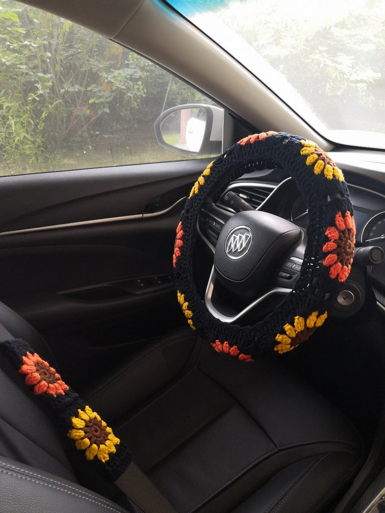 Sunflower Steering Wheel Cover