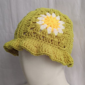 Crochet bucket hat, Granny Square Hat，vintage hat, hippi hat, crochet sunflower hat, winter hat, knitted hat,hand made hat,gift for her