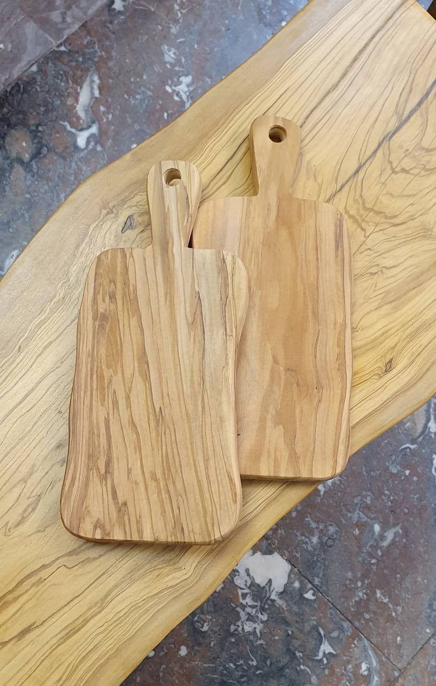 Olive wood cutting board with irregular shapes. Kitchen gift Etsy