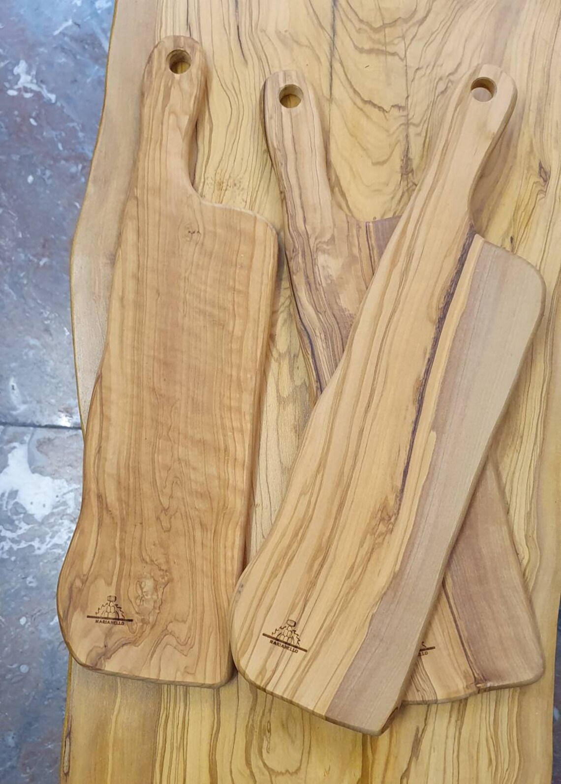 Olive wood cutting board with irregular shapes. Kitchen gift Etsy