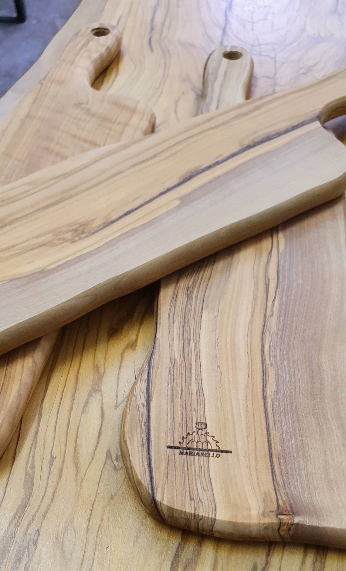 Olive wood cutting board with irregular shapes. Kitchen gift Etsy