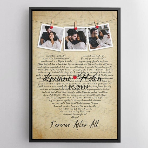 Buy 50th Anniversary Gift Wedding Vows or Song Lyrics Online in