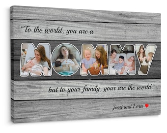 Personalized Mom Photo Collage, Mother's Day Gift for Mommy, Mom Gift From Daughter Son, Custom Mom Collage, First Mommy Gift, Gift for Mom