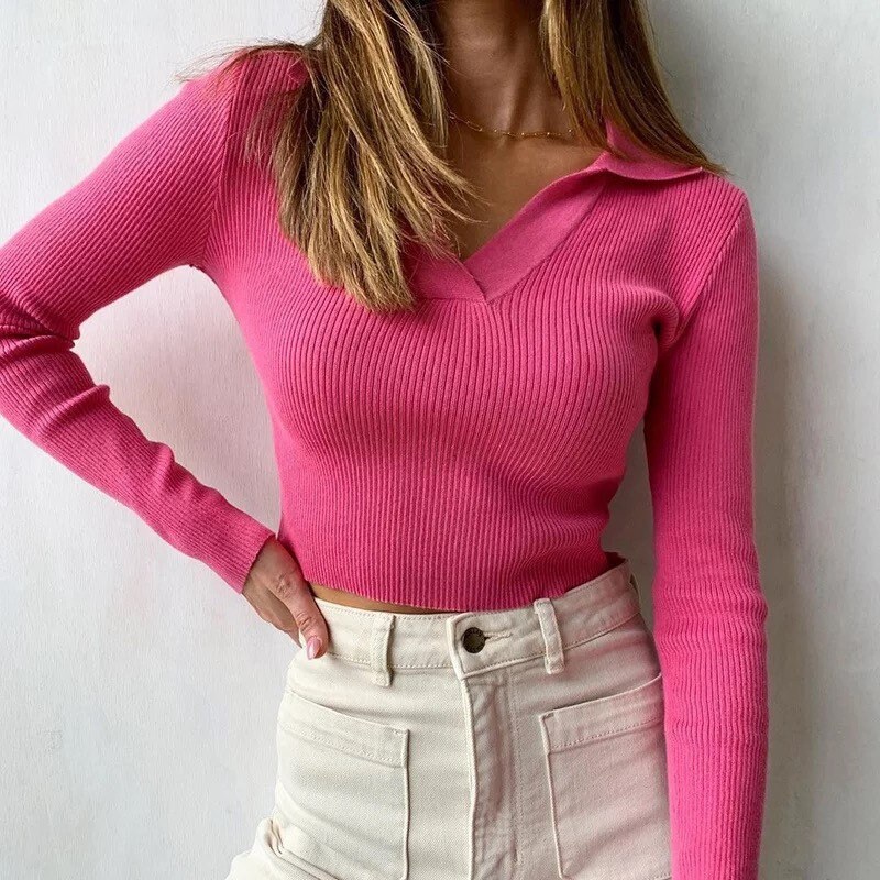 Pink Crop Pullover - Etsy
