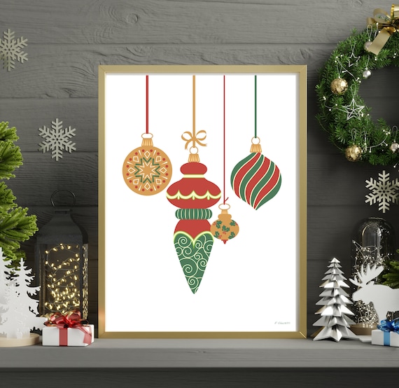WEIHNACHTSORNAMENTE Downloads - Druckbare Download für Weihnachtsdekor