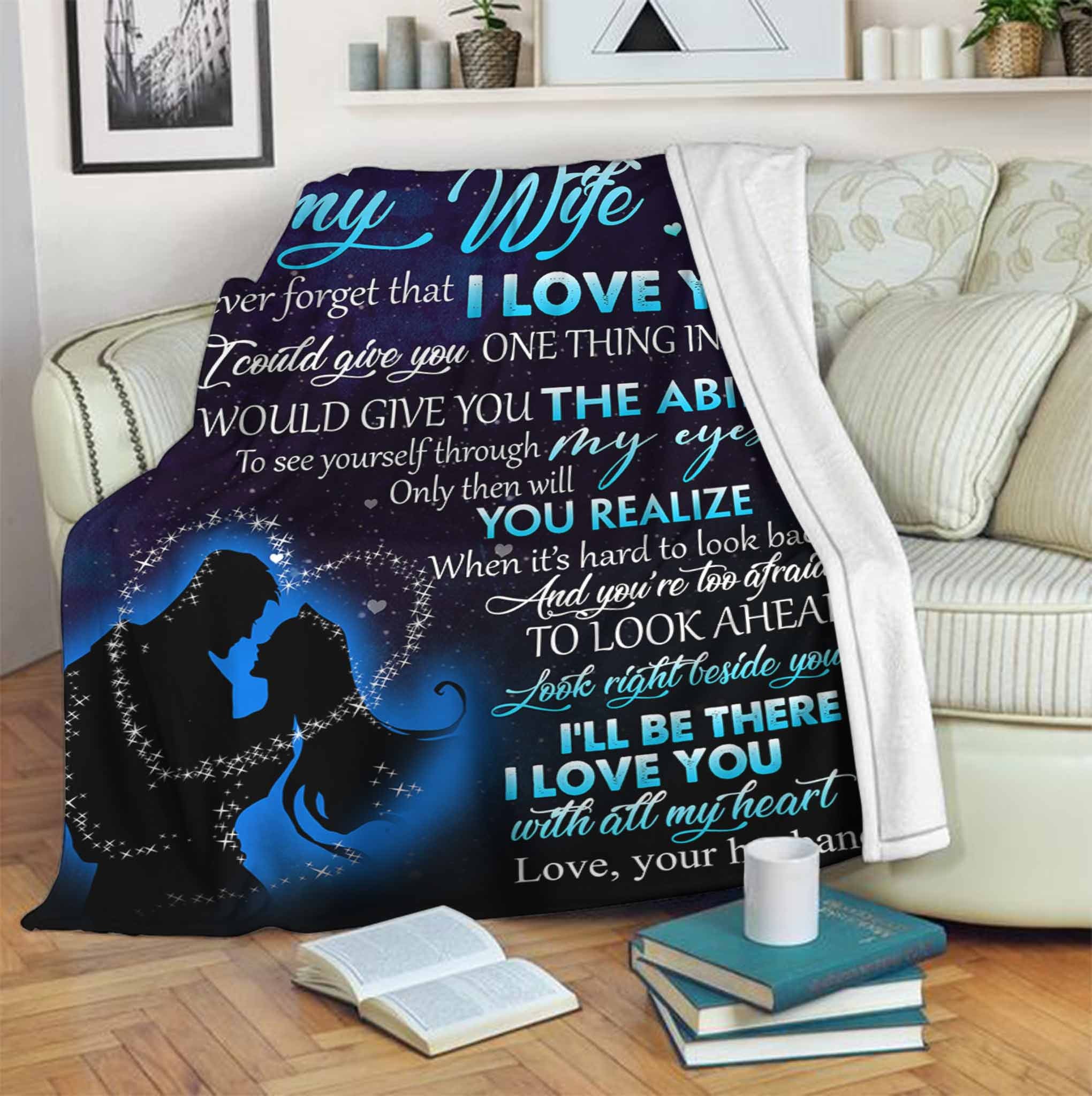 To My Wife Never I Love You Blanket Blanket For Wife Etsy