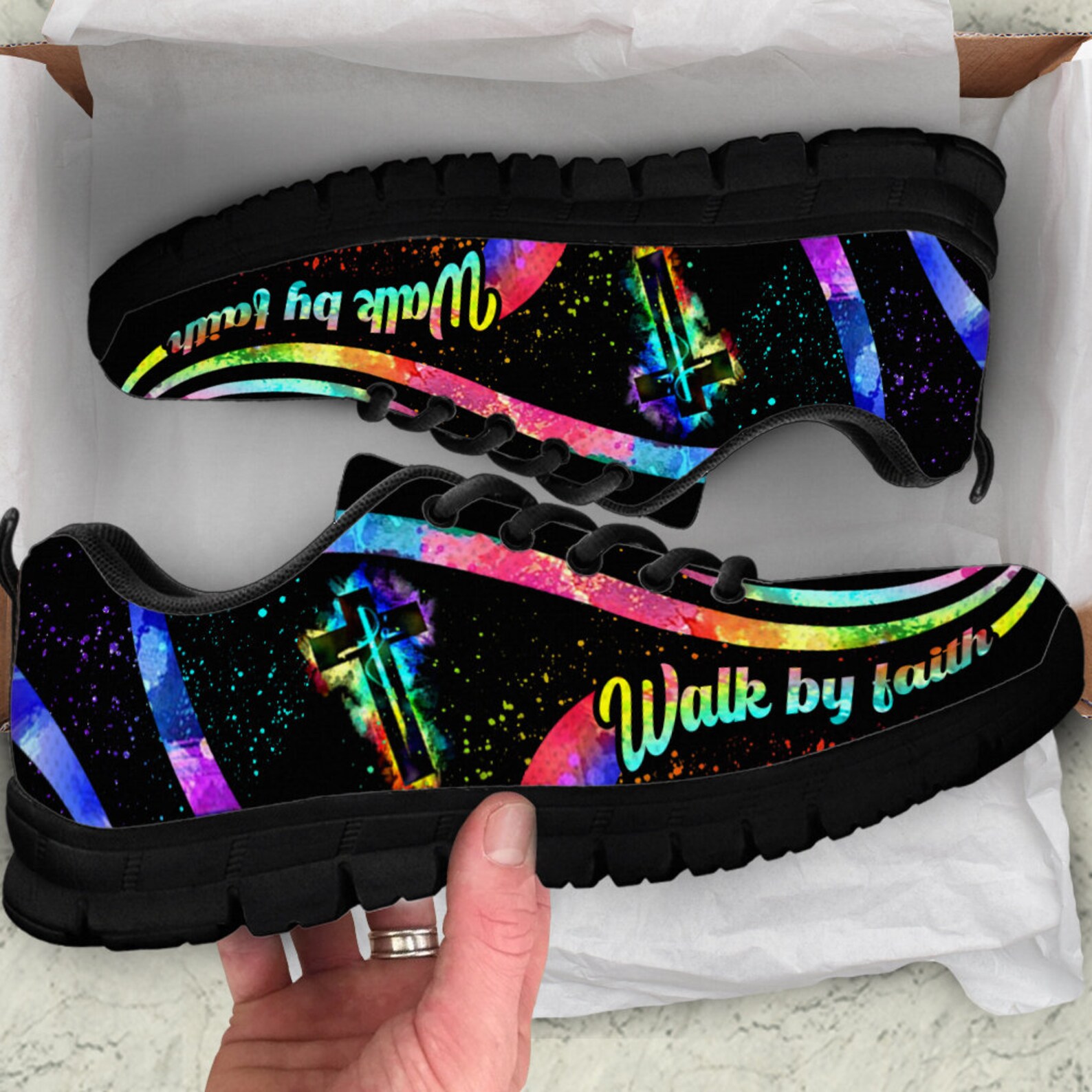 walk by faith sneakers