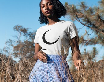 Black Crescent Tee (Moon Magic, Lunar, Astrology T-Shirt)