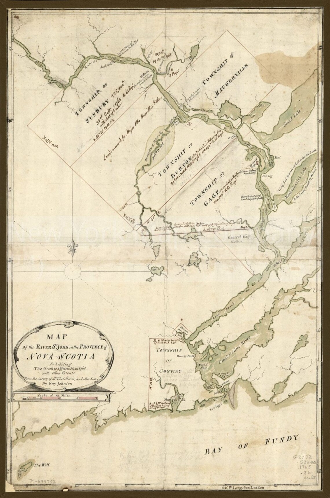 1765 Map Map of the River St. John in the Province of Nova Etsy