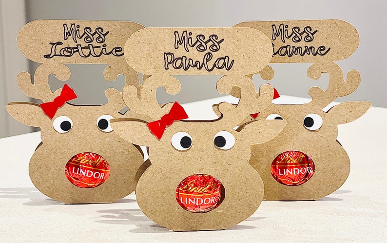 Reindeer chocolate holder Lindt chocolate holder Christmas Etsy