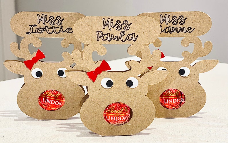 Reindeer chocolate holder Lindt chocolate holder Christmas Etsy