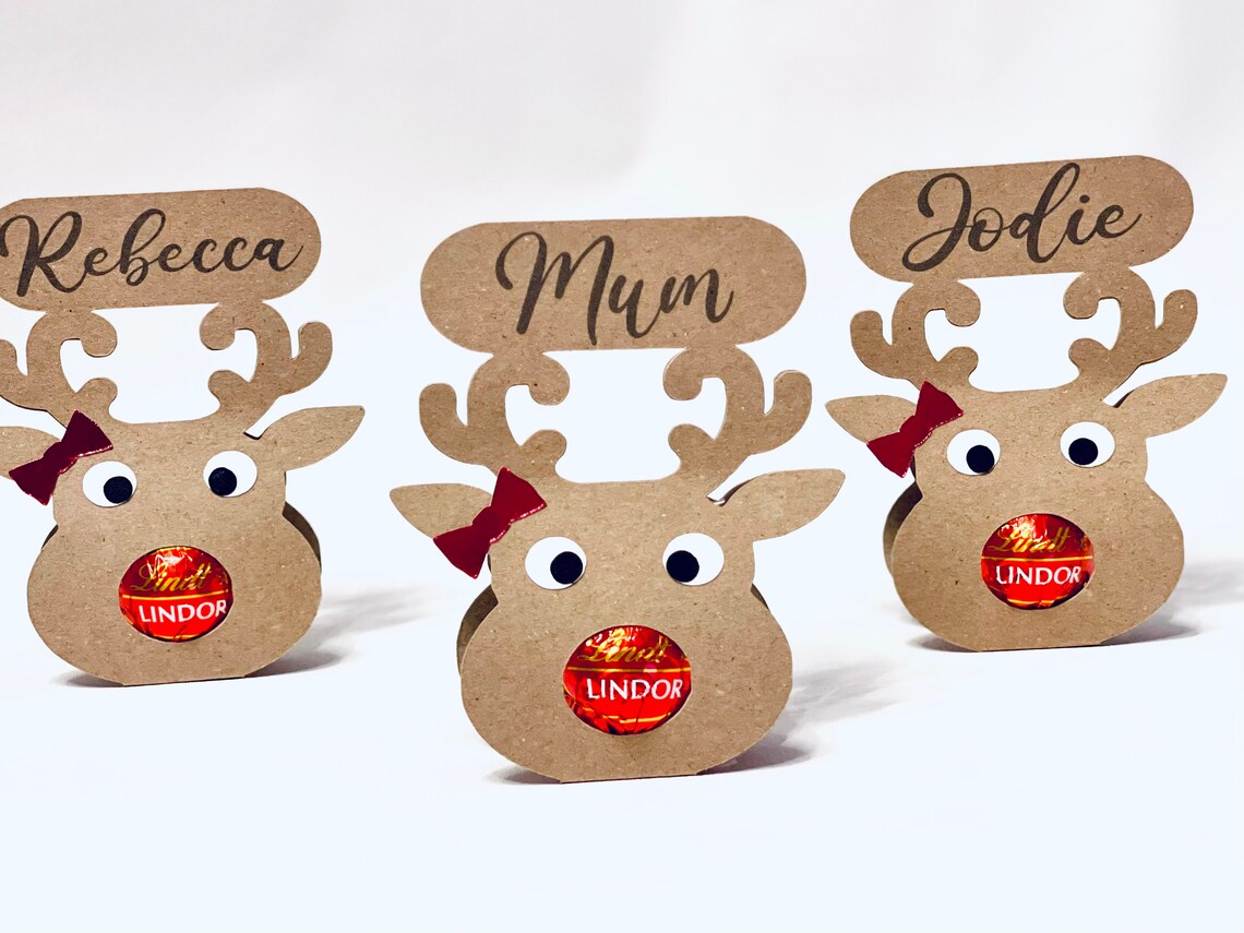 Reindeer chocolate holder Lindt chocolate holder Christmas Etsy