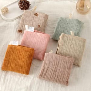 Set of 5 Cotton Baby Towel, Washcloth, Feeding towel