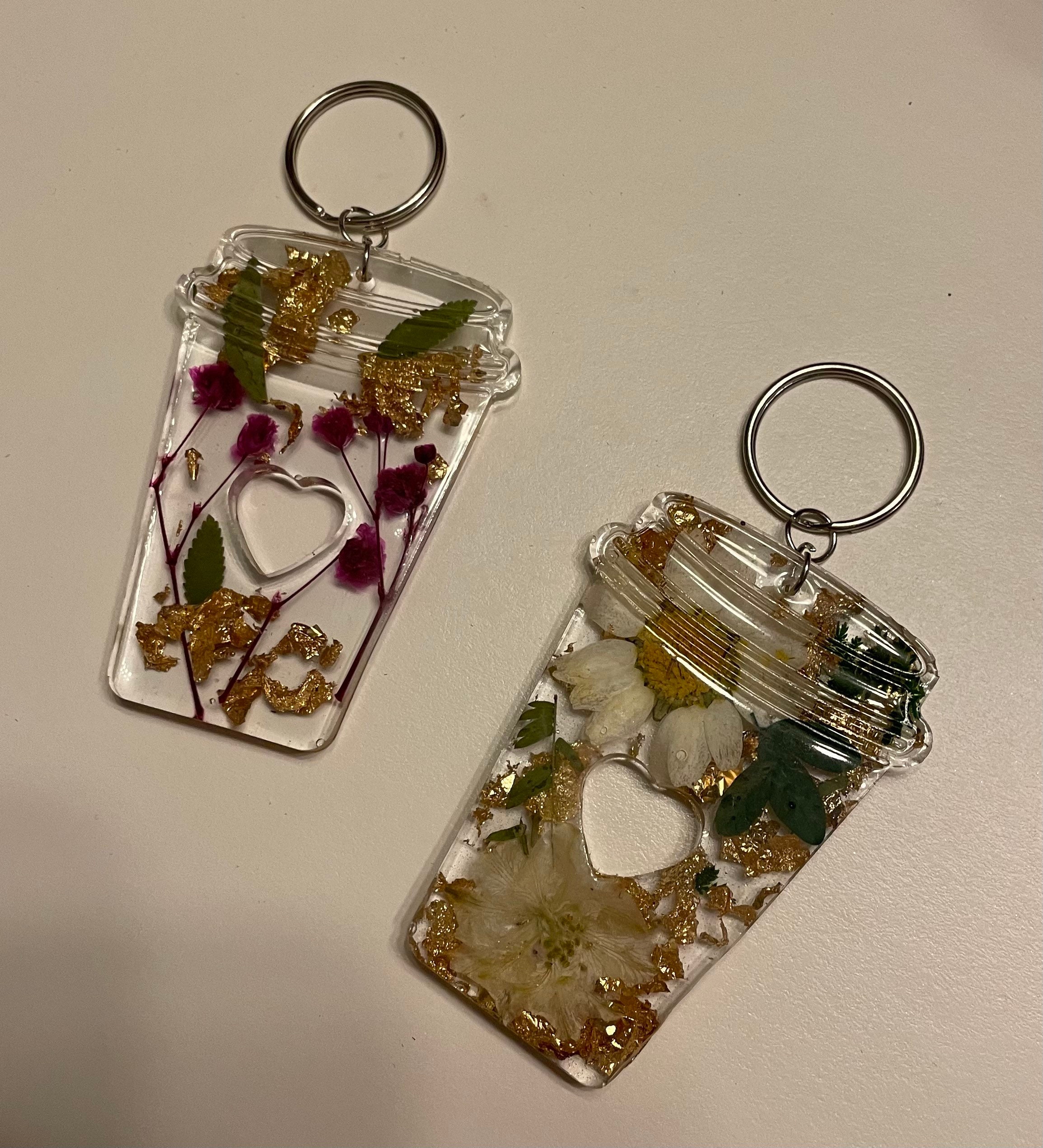Coffee Cup Resin Keychain Starbucks Etsy