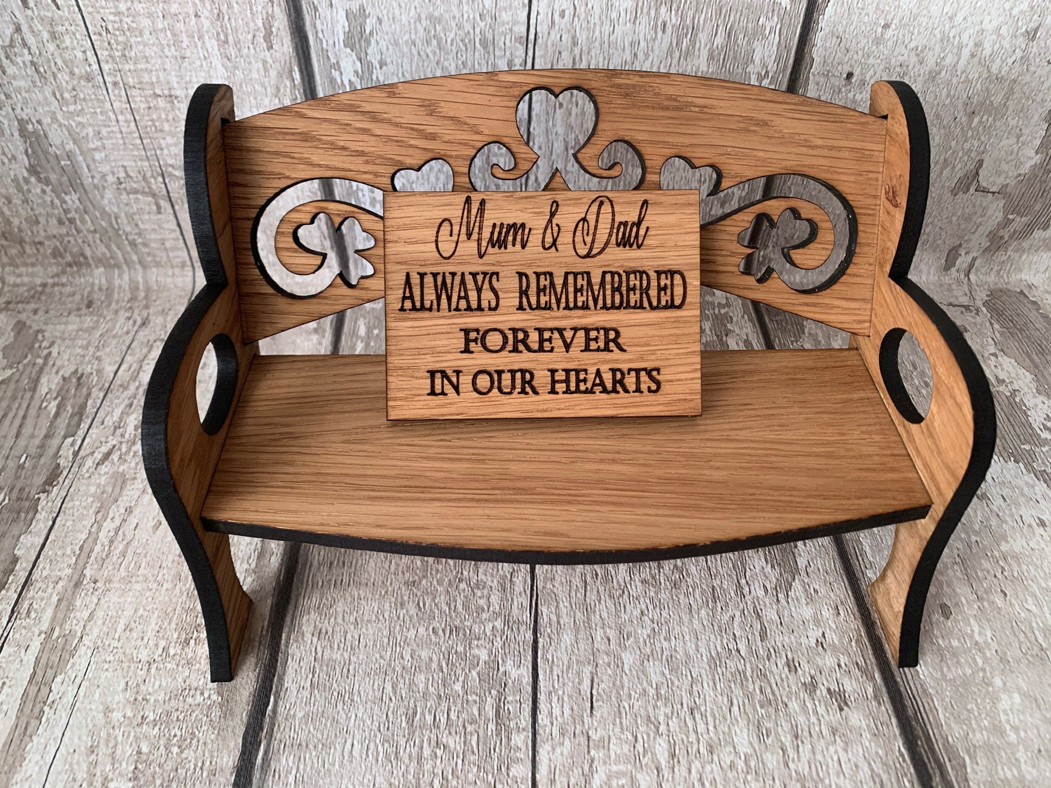 Handmade Wooden Memorial Bench with Personalized plaque Etsy