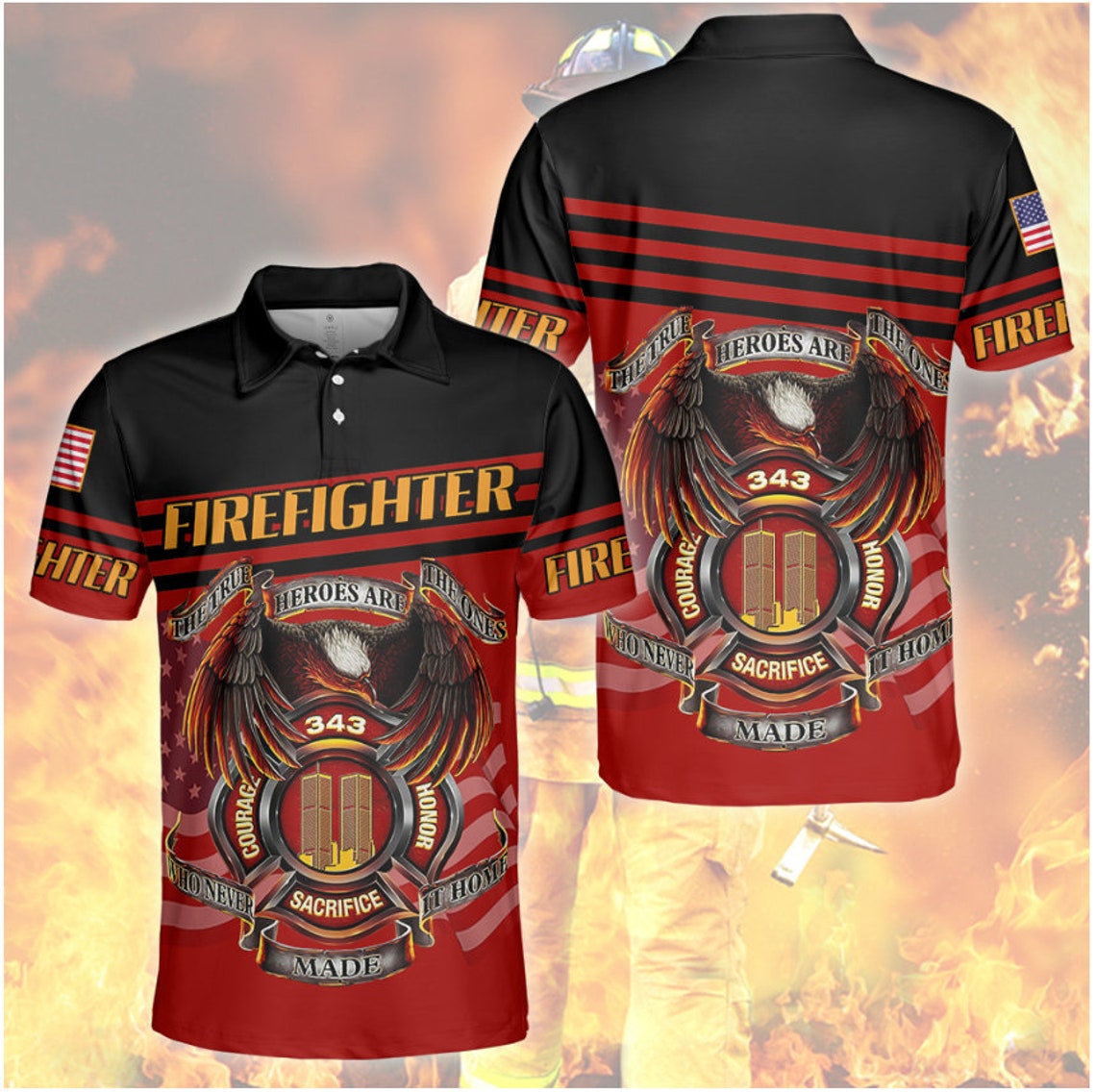 firefighter polo