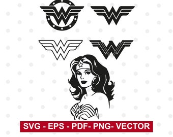 Download Wonder Woman Outline Etsy