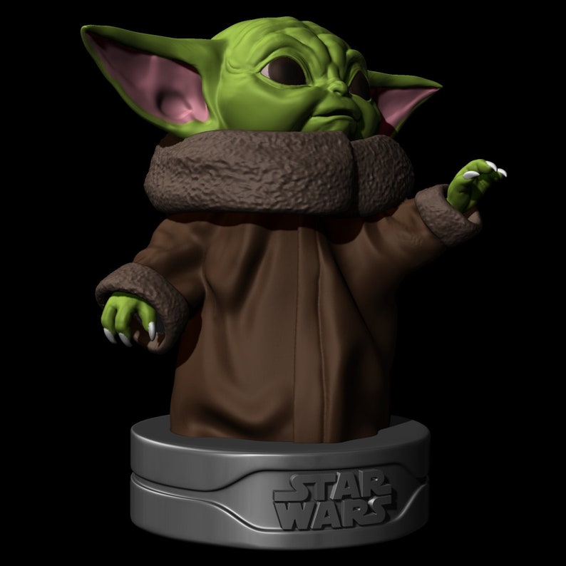 Download Baby Yoda 3d Model Baby Yoda Grogu 3d Stl File Grogu 3d Print Model Digital Download Art Collectibles Sculpture Sultraline Id