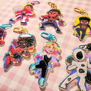 Holographic Spider Charms