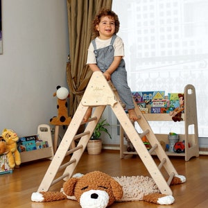 Climbing Triangle for Toddler, Montessori Toddler Climber, 3 Size Foldable Triangle Climber, Preschool Toys