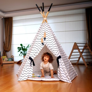 Teepee Tent and Baby Play Mat set for Kids, Play Tent for Kids Playroom, Kids Playhouse for Kids Room Decor